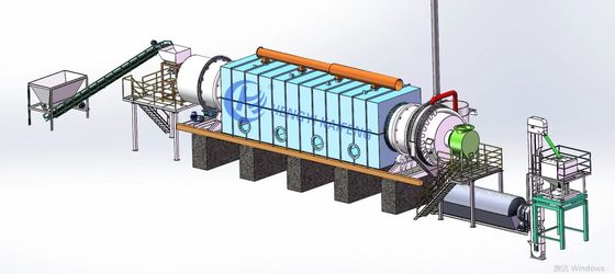 Dependable Ignition Horizontal Carbonization Furnace For Charcoal Semi Auto